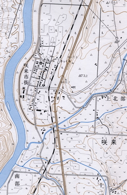 2万5千分の1地形図「音威子府」(平成13年修正測量)を約1.2倍に拡大。